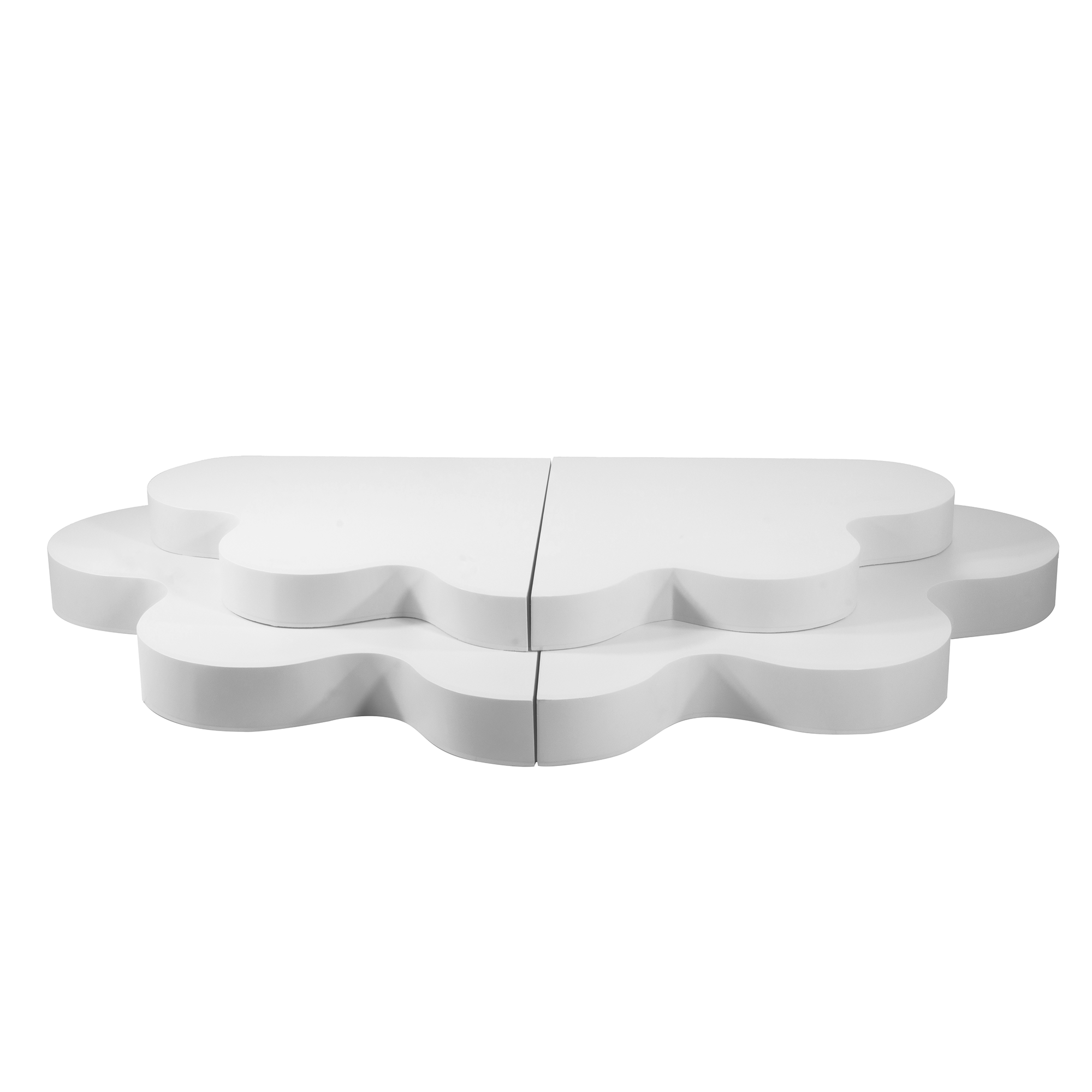 Piso Doble Flor Blanco