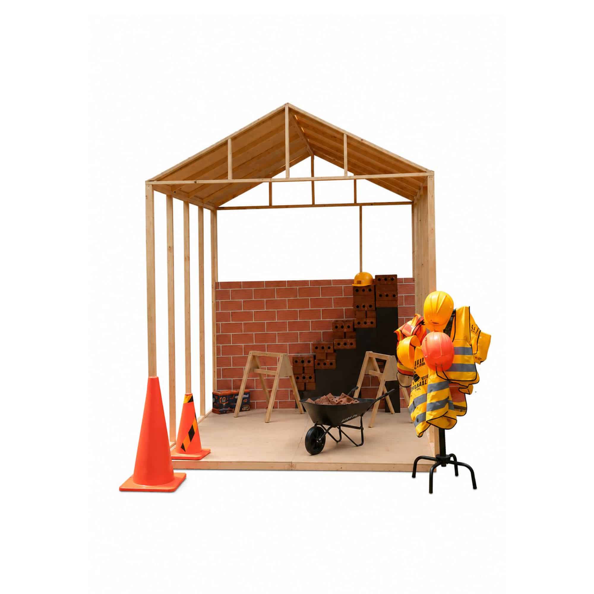 Casita de construcción (incluye accesorios)