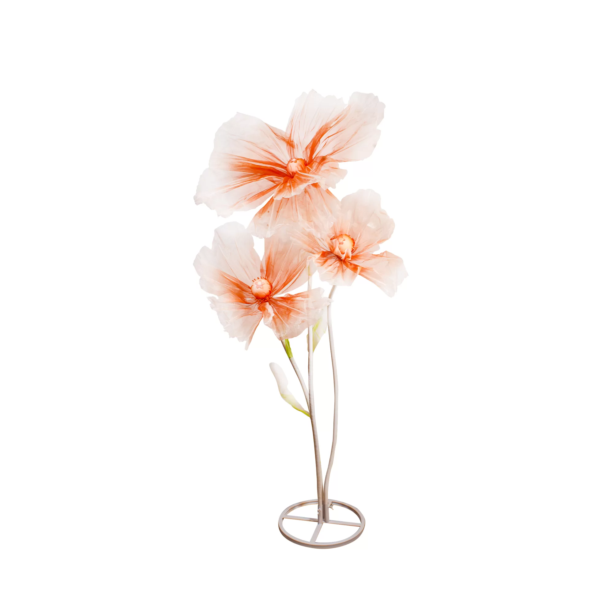 Flor de tul coral