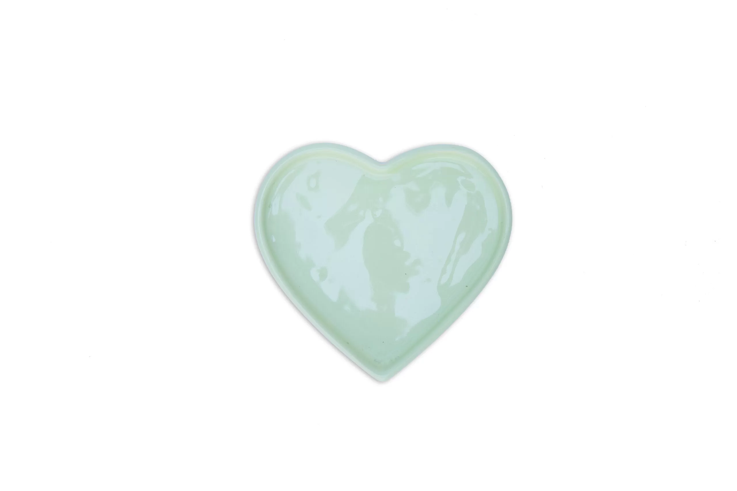 Fuente corazón verde claro
