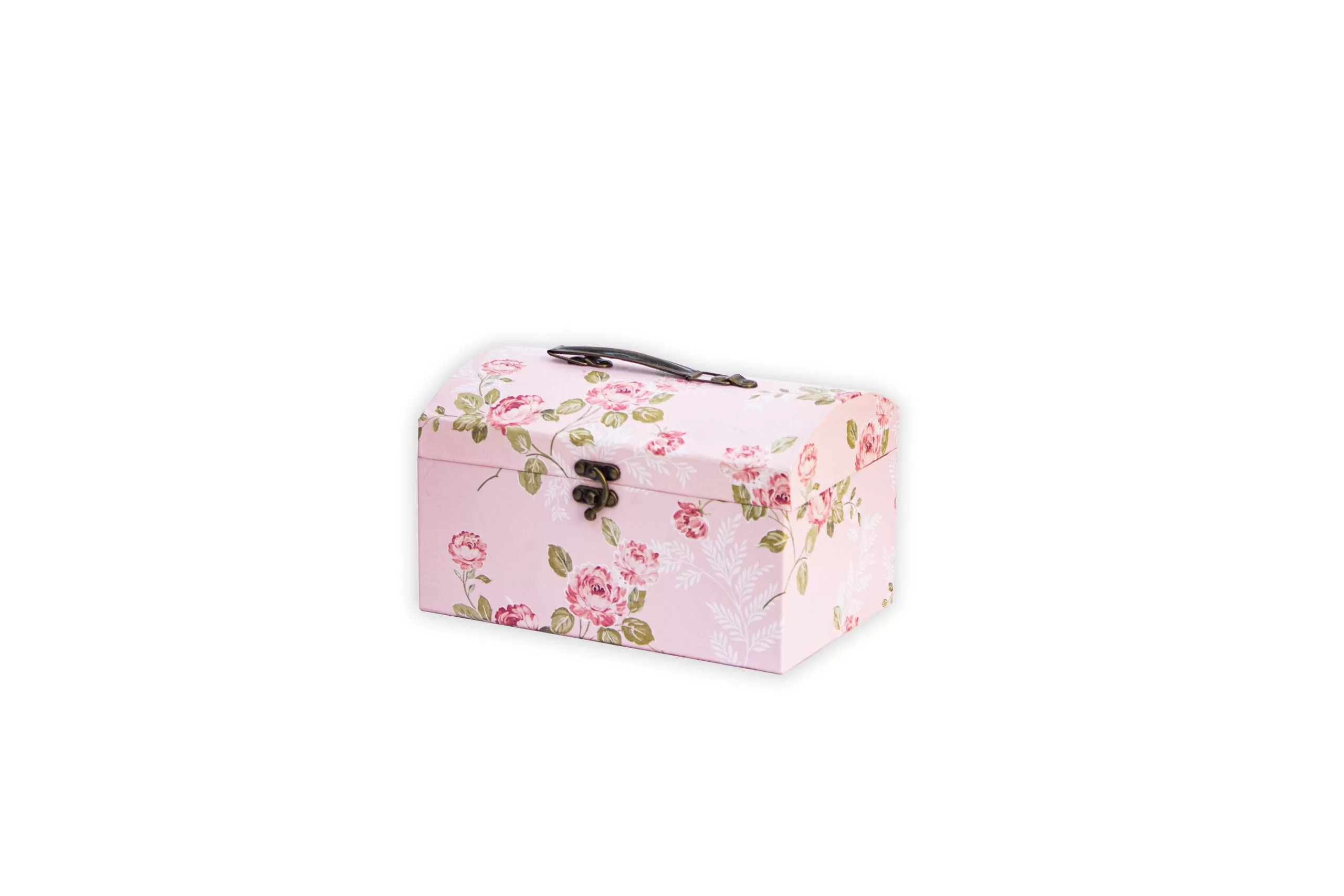 Cofre mediano con textura rosas