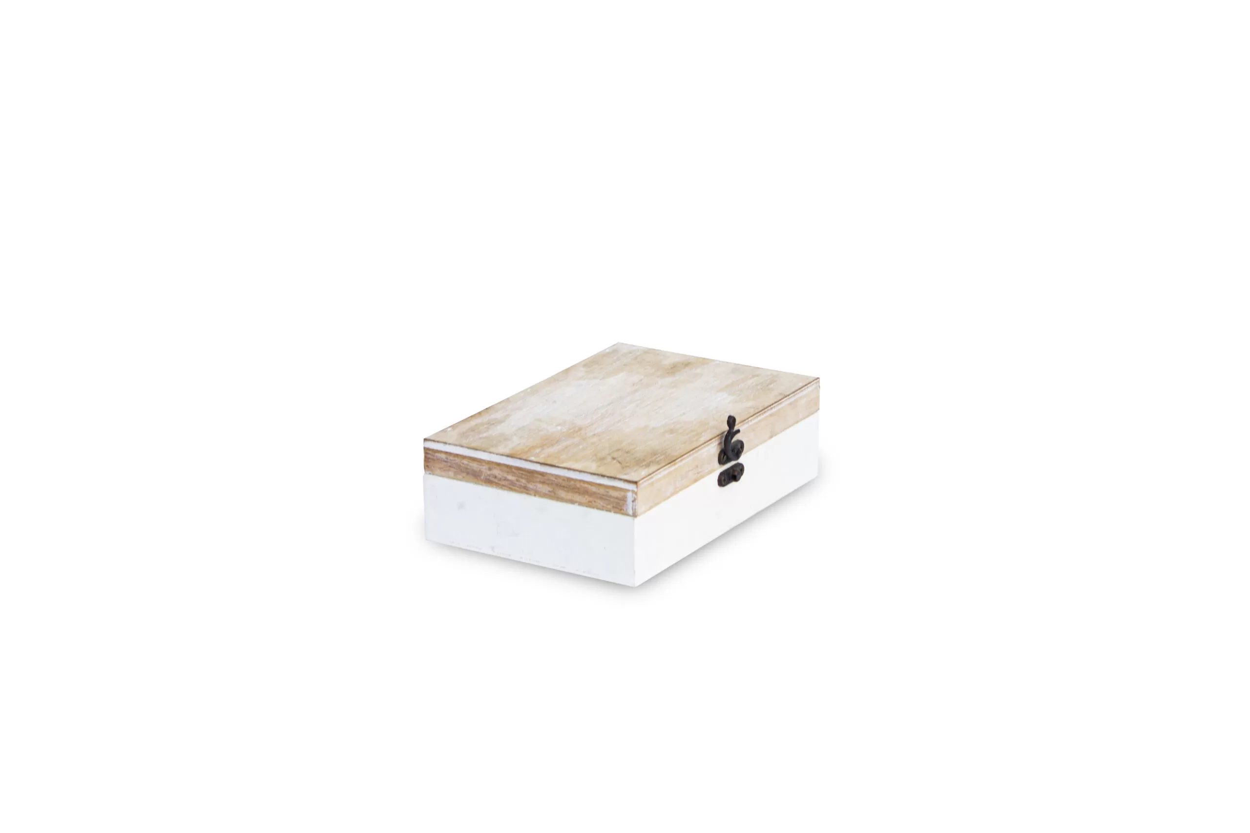 Cofre con tapa estilo madera pequeño