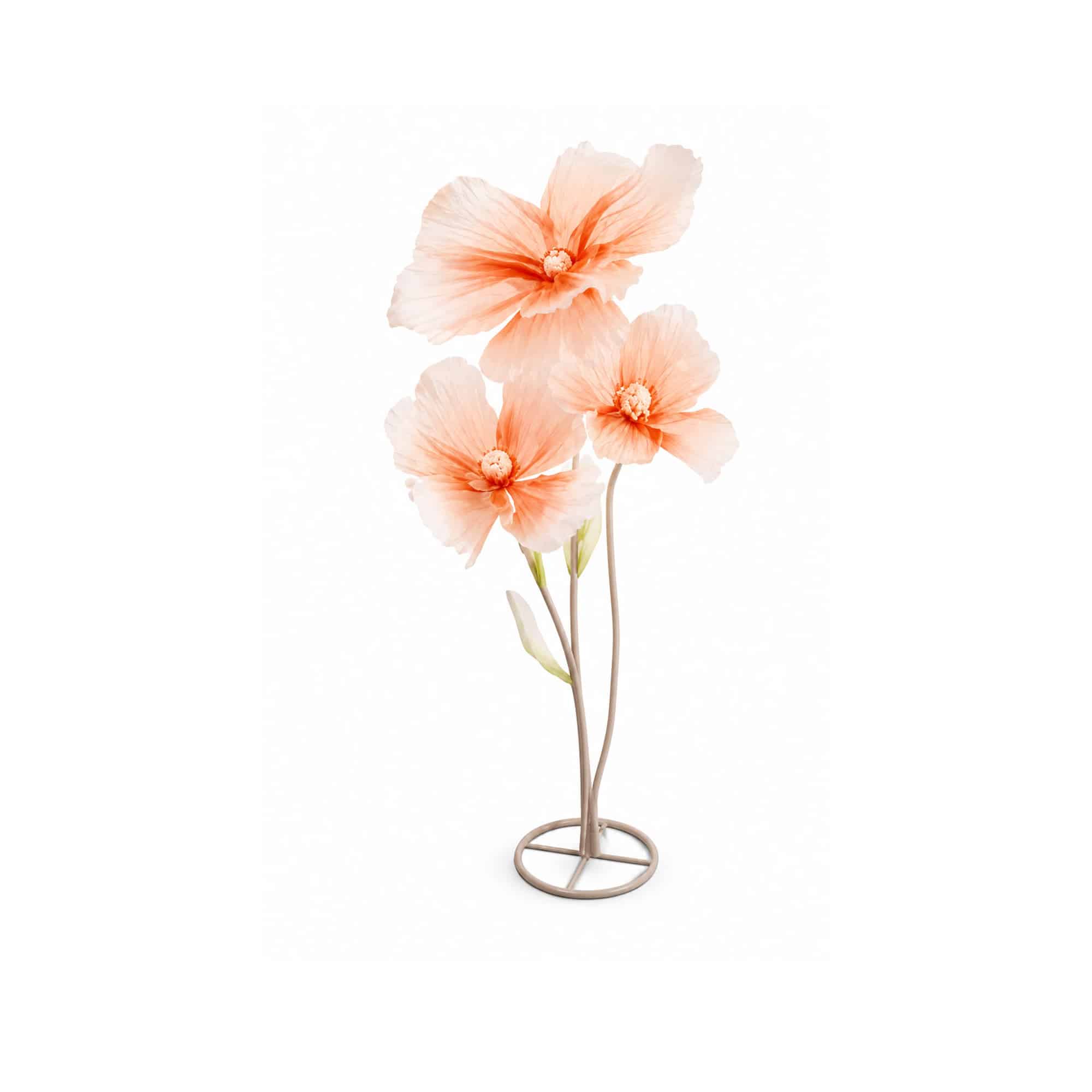 Juego de tres flores coral (stock 2 juegos)