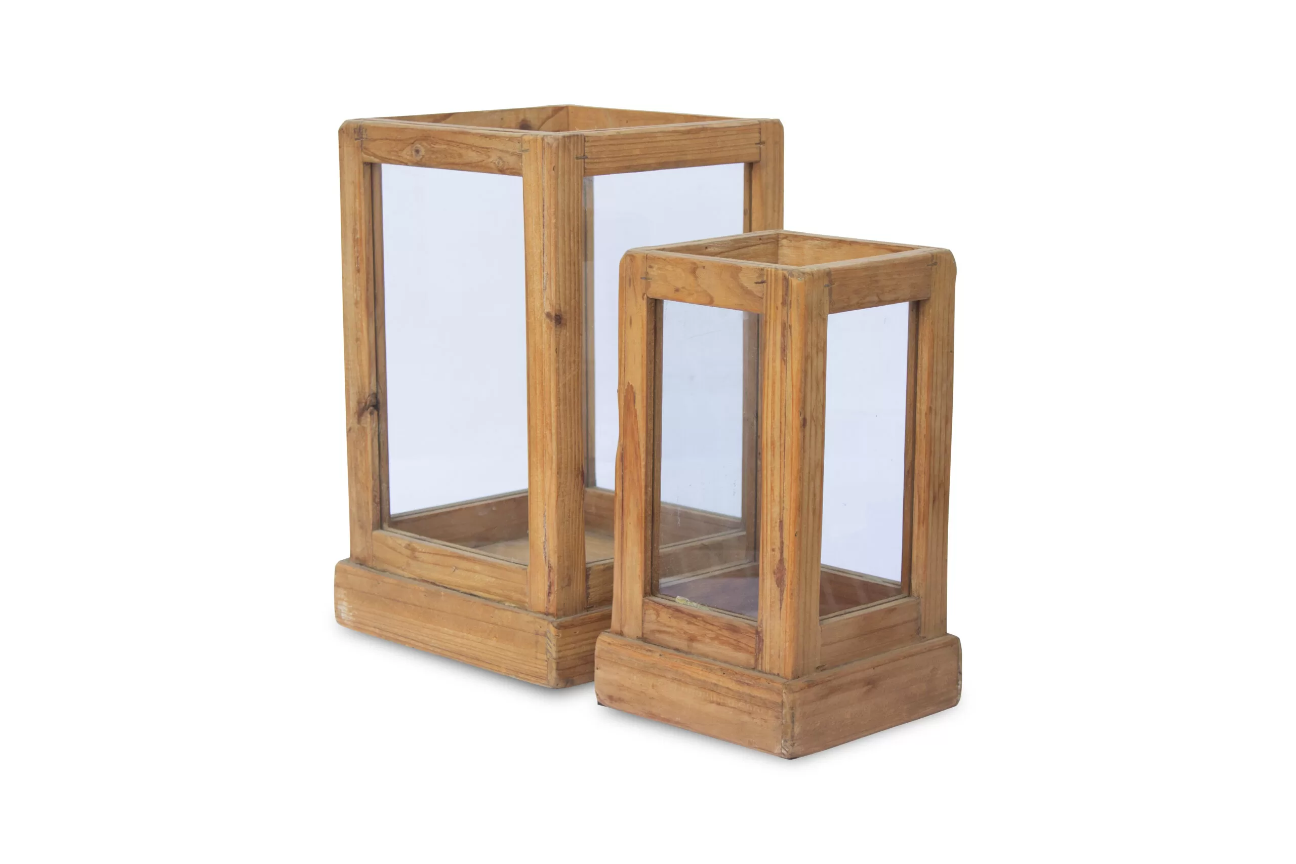 Porta vela decorativo de madera
