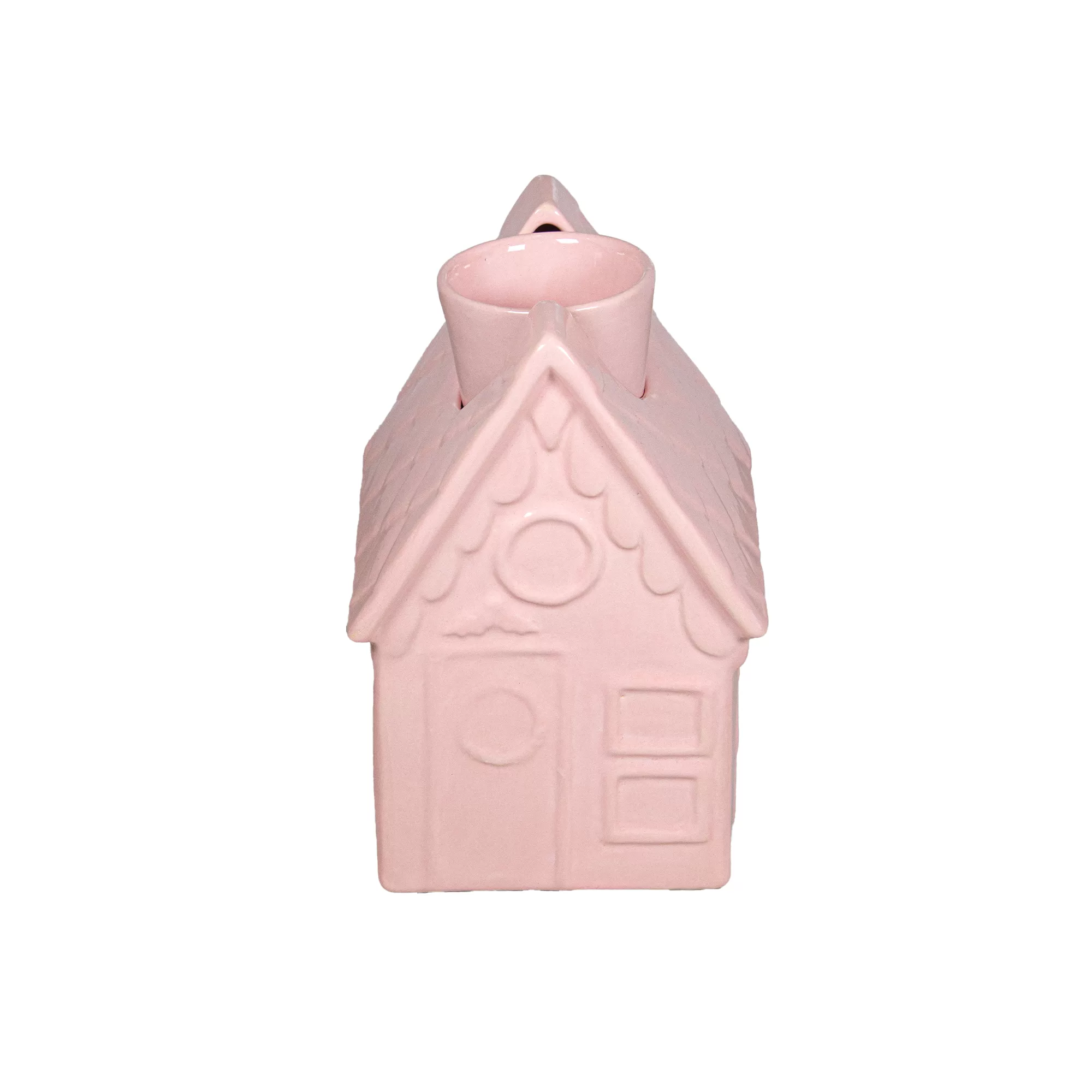 Casita rosada de porcelana