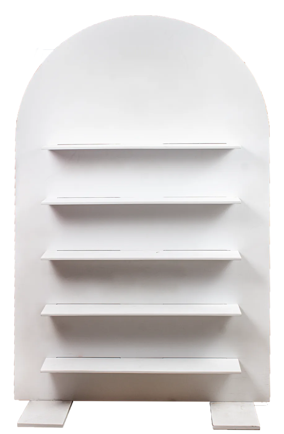 Panel blanco con repisas