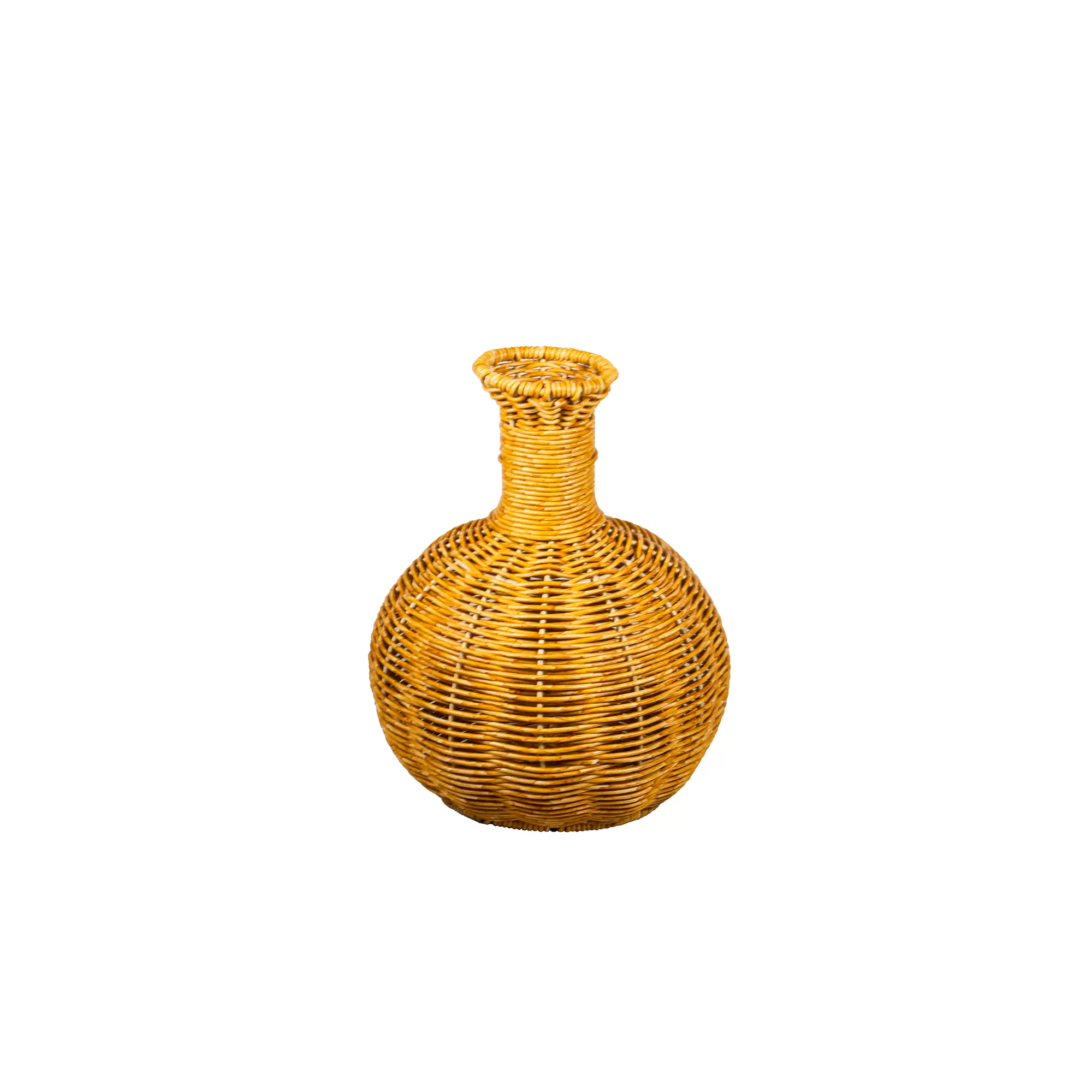 Florero globo mimbre